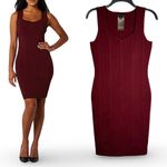 Bold Elements  Sleeveless Bodycon Knit Dress Womens XL Burgundy Wine Stretch NWT Photo 1