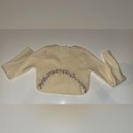 ZARA knit crop rhinestone sweater bling NWT cream small Photo 4