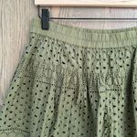 Old Navy  Cotton Eyelet A-Line Circle Elastic Waist Skirt in Olive Green Size XS Photo 1