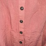 MINE MAUVE TIE WAIST BUTTON UP MINI DRESS SMALL Photo 3