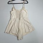 She & Sky She &‎ Sky Women's Romper Medium Beige Sleeveless Tie Strap Smocked Back Casual Photo 6