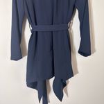 ZARA trench style light weight jacket navy blue size M Photo 10