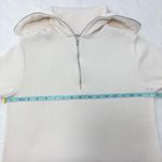 ZARA  Sweater Dress Ivory Short Sleeves Quarter Zip Ribbed Knit Size Size M Photo 4