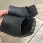 Jeffrey Campbell caviar Womens Black Square Toe Heel Platform Mule Slides 7.5 Photo 3