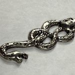 Snake Skull Pendant Charm for Necklace Silver Color Metal Goth Photo 13