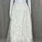 Marina white sheer floral maxi skirt with tulle wedding large Photo 2