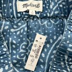 Madewell NWT  Pull-On Ruffled Mini Skirt in Indigo Floral | Small Photo 6