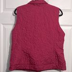 Christopher & Banks  Quilted Mock Neck - Fuchsia/Pink Paisley - Size Petite Large Photo 5