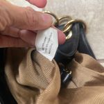 Boston Proper   Black Leather Shoulder Bag Gold Chain Detail Tassel Hobo Purse Photo 11