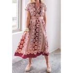 Gal Meets Glam  Liza Print Midi Dress Sz. 0 Photo 1