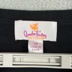 Quacker Factory Christmas Sweater XS Sequin Tree Black Holiday Party Sparkle Photo 4