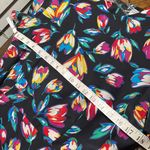 Vintage Silk Rainbow Floral Tulip Print Wrap Dress Black Size 4 Photo 6