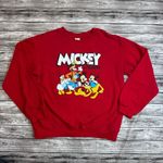 Disney Micky and Friends Women's Red Pullover Sweatshirt M Med Medium 7-9 Crew Photo 11