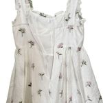 Cider  Romance Me Mini Floral White Bubble Hem Dress - Size Large NEW Photo 4