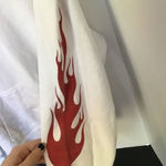 Brandy Melville  Christy Flames Hoodie John Galt Photo 4