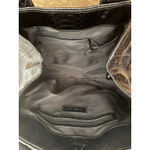 Worthington Vintage Black Snakeskin Embossed Satchel Bag Designer Purse NEW Photo 3