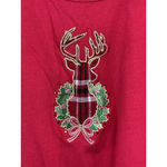 Gloria Vanderbilt Womans Long Sleeve Pullover Christmas T Shirt XXL Red Photo 1