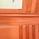 Salvatore Ferragamo  Vintage Gancini Wallet Peach Saffiano Leather Photo 9