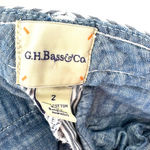 G.H. Bass & Co size 2 shorts blue white striped seersucker‎ 100% cotton Photo 2