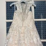 David's Bridal David’s Bridal Ivory Tulle & Lace Beaded Wedding Gown & Veil size 12 New Photo 7