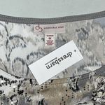 Dress Barn Woman NWT Size 1X Gray & Tan Printed - Shimmer Side Tie Blouse Top Photo 7