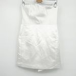 Lulus  Womens Graduation Soiree Hour White Satin Strapless Bow Mini Dress Size L Photo 3