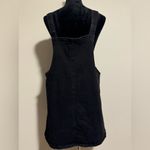 SO EUC  Black and Silver Juniors Button Front Pinafore Dress size XL Photo 3