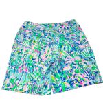 Lilly Pulitzer  Reid Short UPF 50+ Blue Ibiza Cabana Cocktail Golf NWT 12 Photo 1