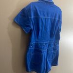 Peach Love California Peach love Boutique NWT Blue Denim Short Sleeve Romper large READ Photo 4