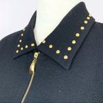 Cache Classic Zip Up Black Blazer Size 10 Photo 7