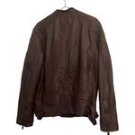 INC  brown leather jacket Size medium. Photo 5