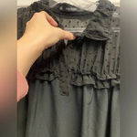 ZARA Basic Knee Length Dress W/ Sheer/Mesh Fabric Detailing Size Large Photo 4