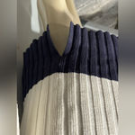 ๐๐FUTURE COLLECTIVE Striped Navy and Cream Sweater Dress๐๐ Blue Size M Photo 5