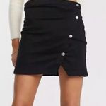 Free People Notched Wrap Denim Skirt Black Sz 0 Photo 0