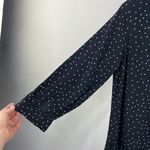 Gap Drop Waist Polka Dot Ruffled Shift Dress 3/4 sleeve Size 8 Black Photo 4