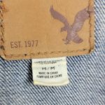 VTG American Eagle Jean Jacket Womens M Medium Blue Wash Indigo Denim Cropped Photo 5