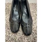 Salvatore Ferragamo  BLACK LEATHER GANCINI BUCKLE SHOES SIZE 9 B Photo 1