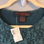 Pleats Collection by Ping Imports Green Lace Top Lined in Bodice Y2K Vibes S EUC Photo 2