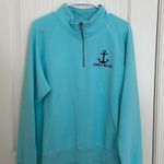 EUC Blue women’s‎ turquoise Delaware beach fleece lined quarter zip jacket large Photo 0