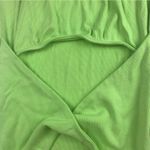 Lovers + Friends  women's XL Green V-neck mini dress Sundress twist front open Photo 3