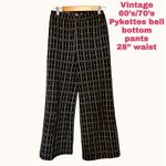 Vintage Pykettes 1960’s Rare brown polyester bell bottom pants Size undefined Photo 1
