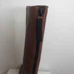 Frye  Allison Back Zip Antiqued Leather Brown Boots Photo 7