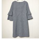 J. McLaughlin  Letty Bell Sleeve Gingham Shift Dress with Bell Sleeves Sz L Photo 12