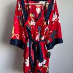 INC International Concepts XXL Red Floral Print Robe & Chemise Set NWT Photo 0