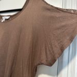 Kirra Women  Sz: M Brown Loose Fit Lace Back Boxy Oversized Lightweight Flowy Top Photo 9