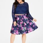 Sequin Hearts Long Sleeve Lace Party cocktail Top NWT Plus Size 24 Photo 5