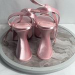 ALDO Barbie x Pink Satin Heart Platform Heels Sandals Size 8.5 US 39 Eur 2023 Photo 7