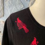 Catherines CATHERINE’S Black And Red Sparkle Cardinal Scoop Neck Sweater- Size 1X 18/20W Photo 2