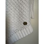 Eddie Bauer  Womens 100% Cotton White Ribbed Knit Button Front Sweater sz S/M Photo 3