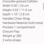 NWT A.Cloud brown crocodile Clutch shoulder bag with gold chain straps Photo 6